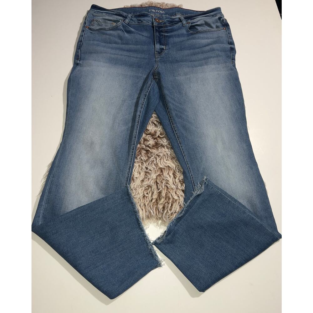 Maurice’s women’s mid rise slim boot blue jeans